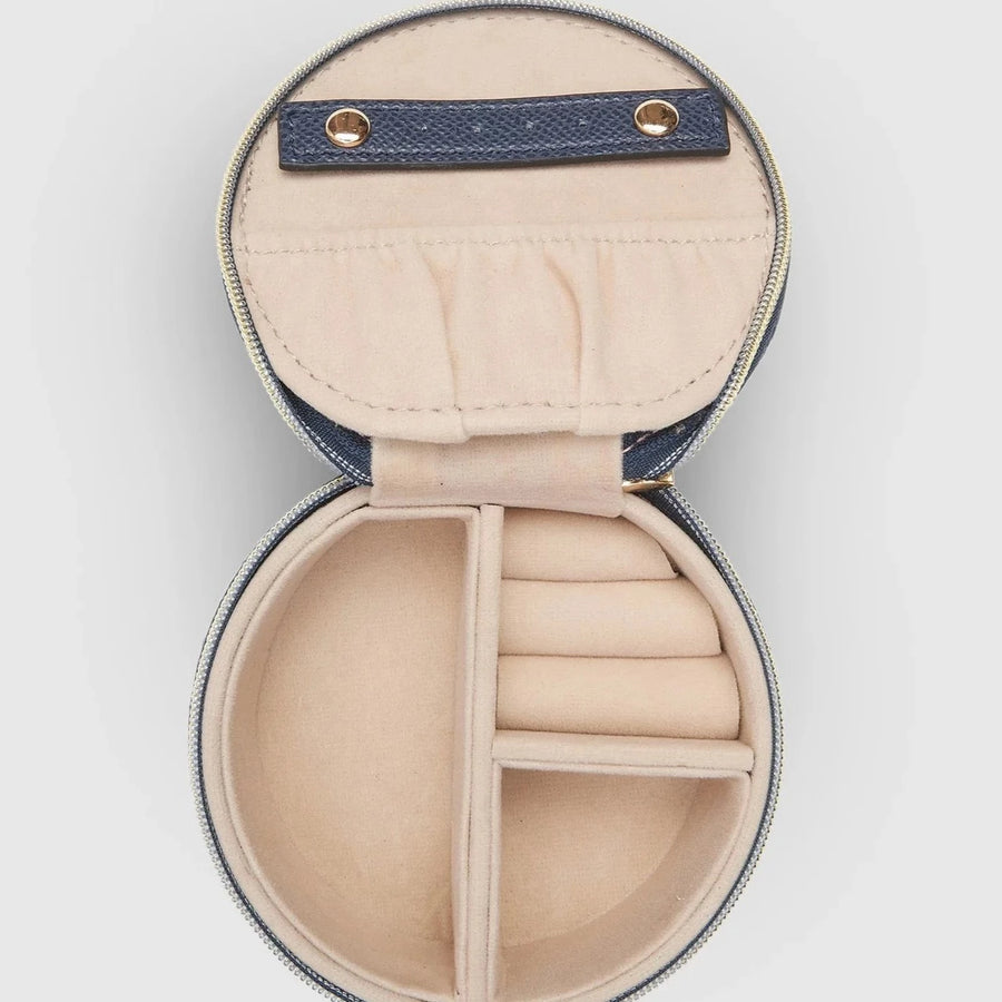 Jewellery Case - Small Round Sisco | Navy