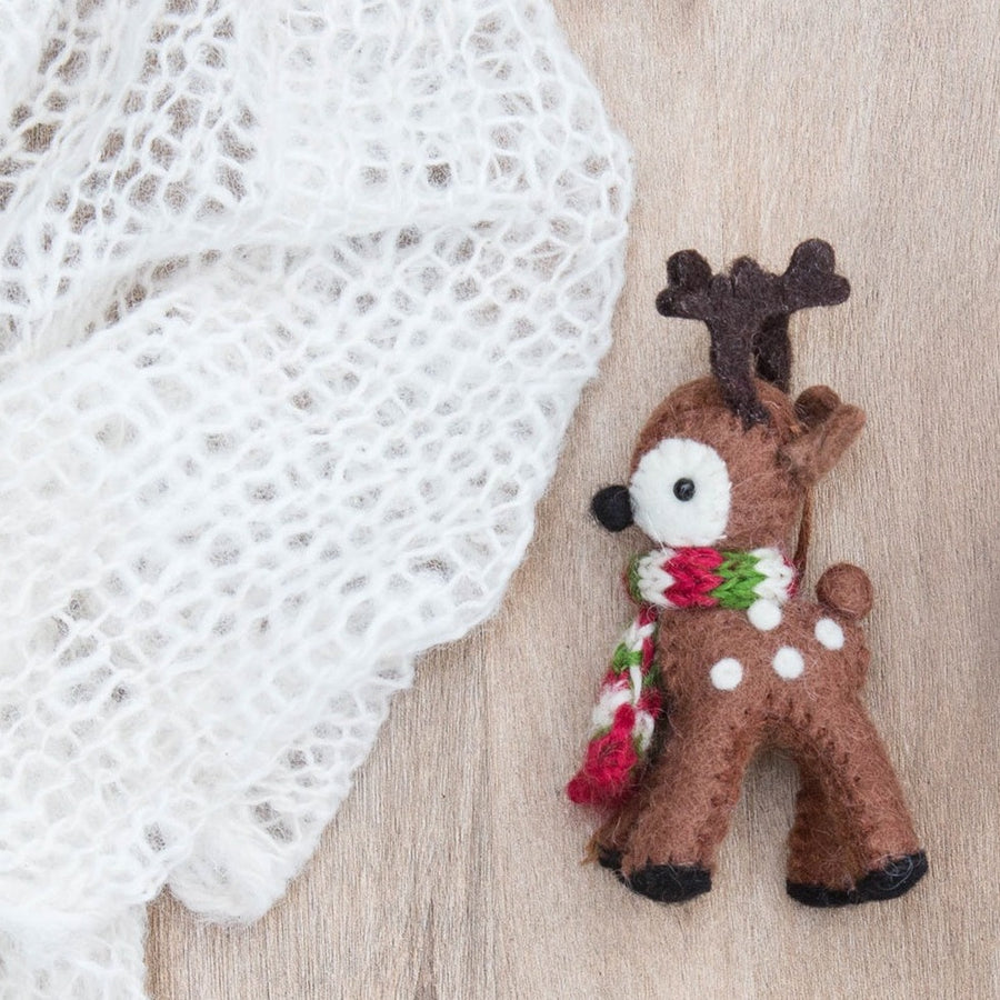 Christmas - Brown Felted Reindeer