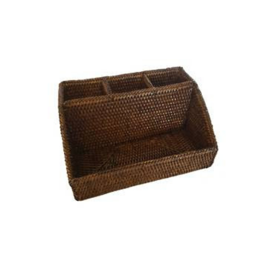 rattan office organiser