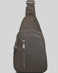 Boyd nylon sling bag in chocolate by Louenhide