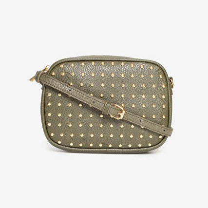 Aggie Bag - Khaki with Gold Stud