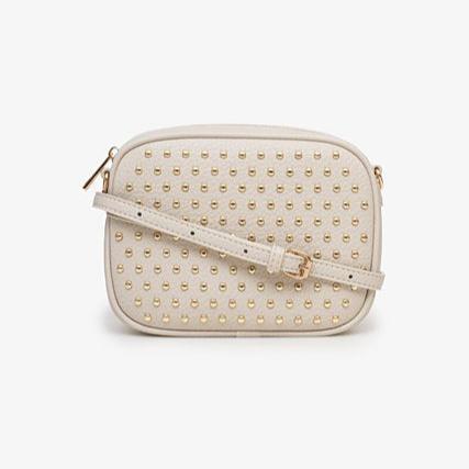 Aggie bag in oat with gold stud detail by Antler