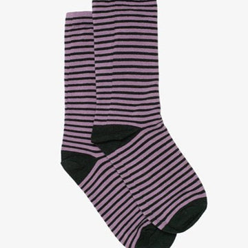 Antler Lilac & Forest stripe sock