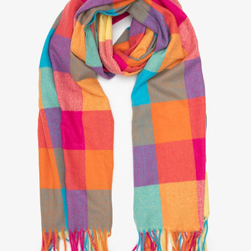 Antler Rainbow Check Scarf