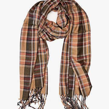 Antler Sienna Check Scarf