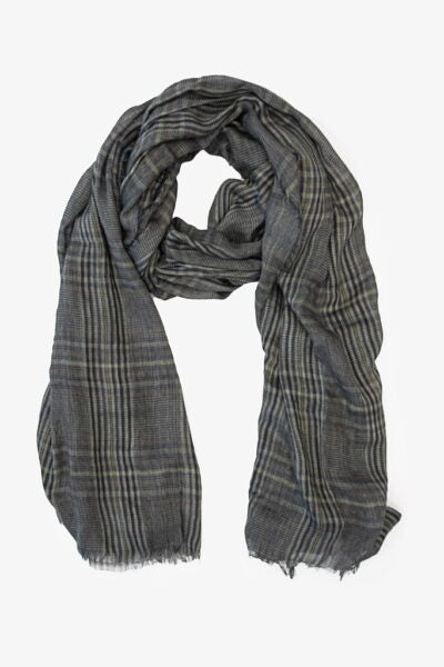 Serene Plaid Scarf Forest Noir