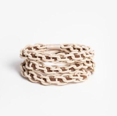 Chain Link Hair Tie Set | Taupe