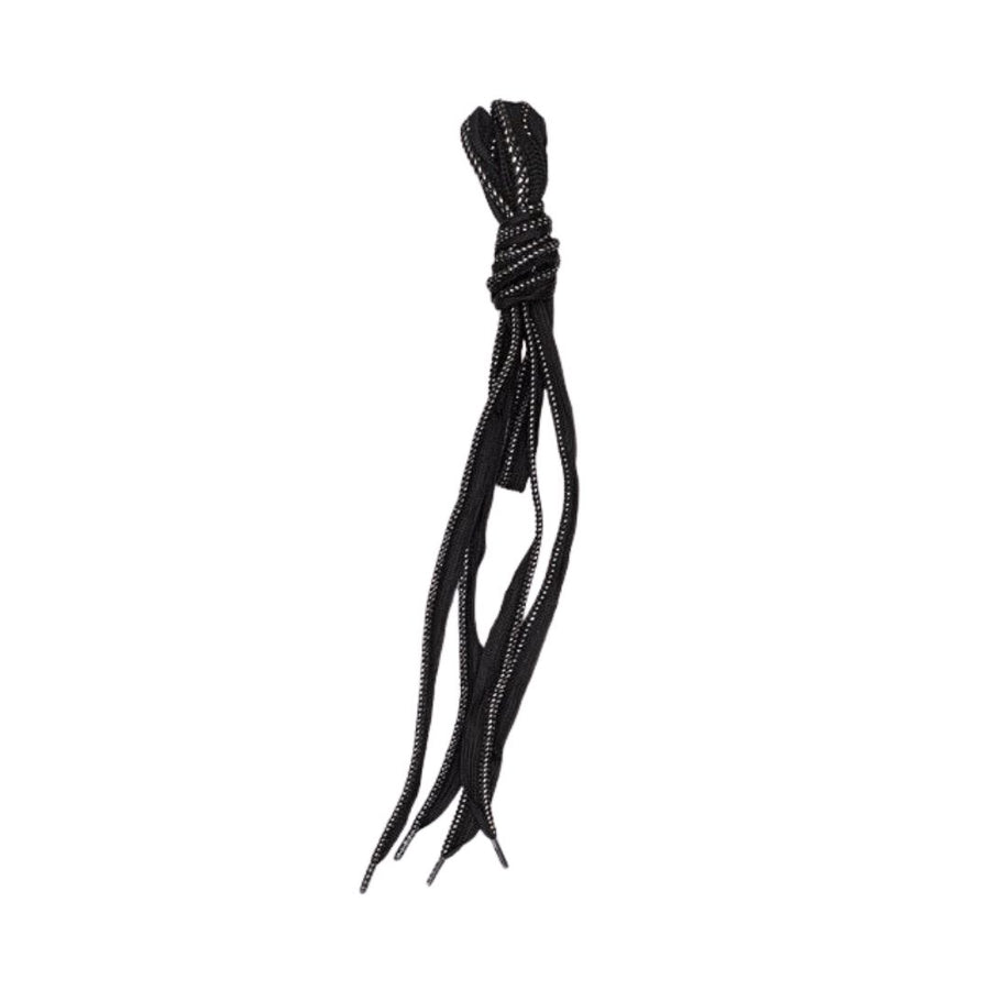 Antler Shoelaces - Flat Black + Silver