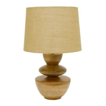Aurel Wooden Table Lamp with Jute Shade | Natural