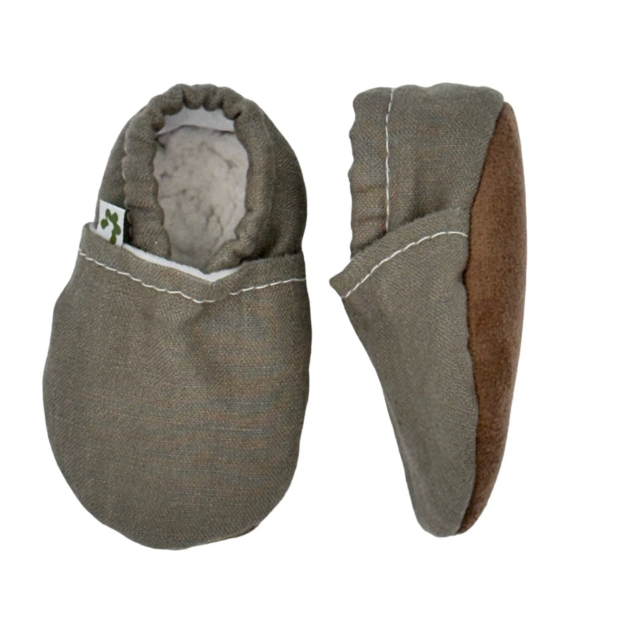 Baby Booties - Linen Olive