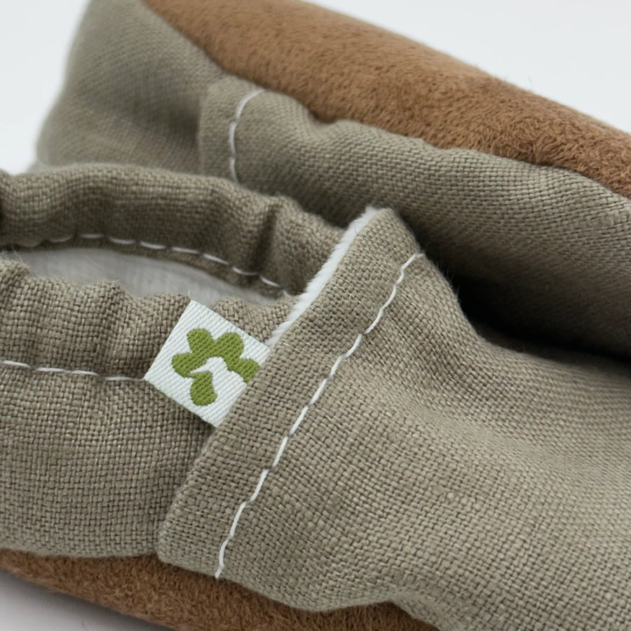 Baby Booties - Linen Olive