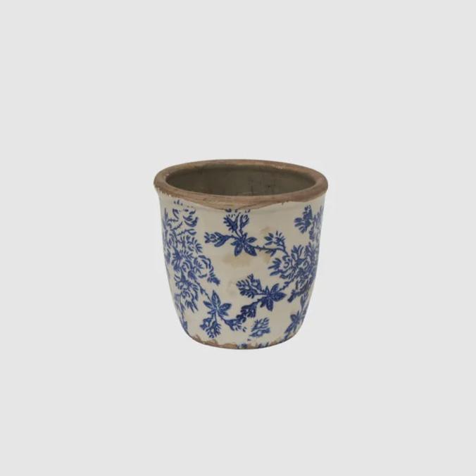 FRENCH COUNTRY BLUE FLORAL VASE
