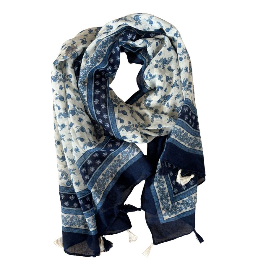 Scarf - Petite Blue Flowers