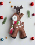 Christmas - Brown Felted Reindeer