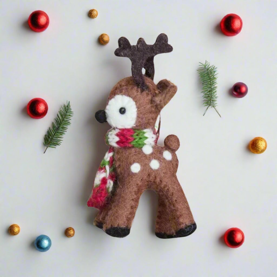 Christmas - Brown Felted Reindeer