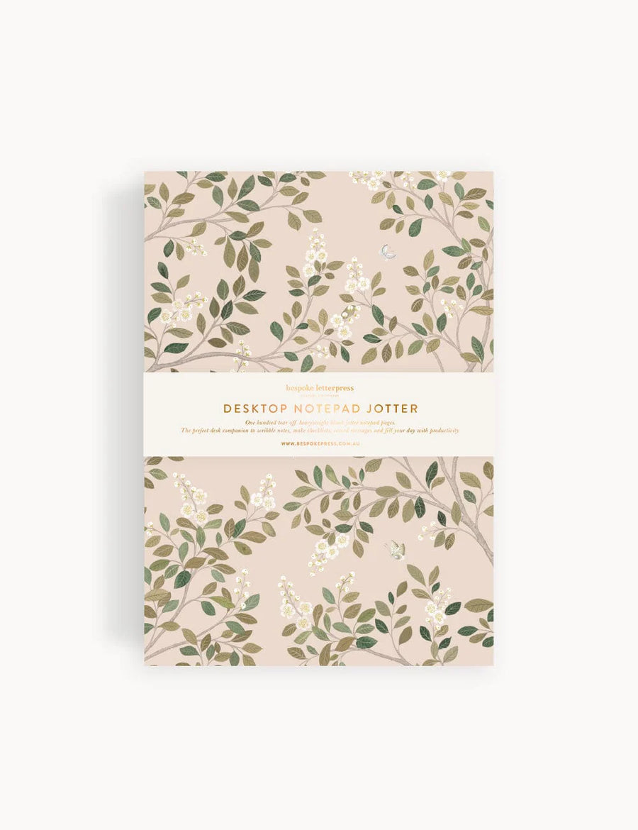 Notepad Jotter - White Blossoms