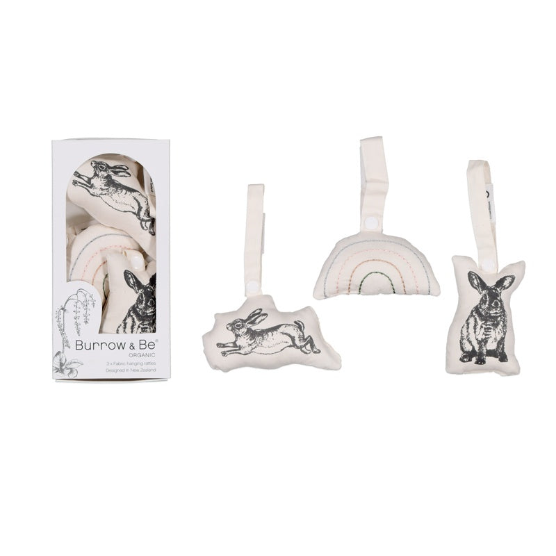 Fabric Hanging Rattles - Set of 3