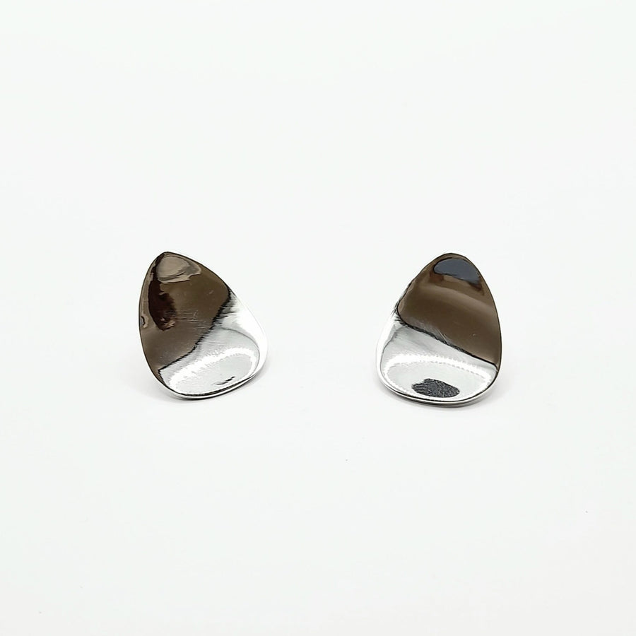 Sterling Silver Earrings - Dish Stud