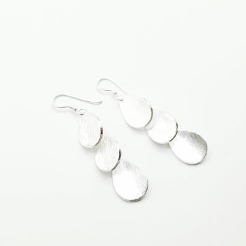 Sterling Silver Earrings - 3 Raindrops