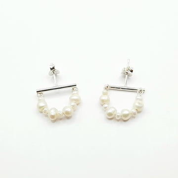 Sterling Silver Earring - Pearl Link