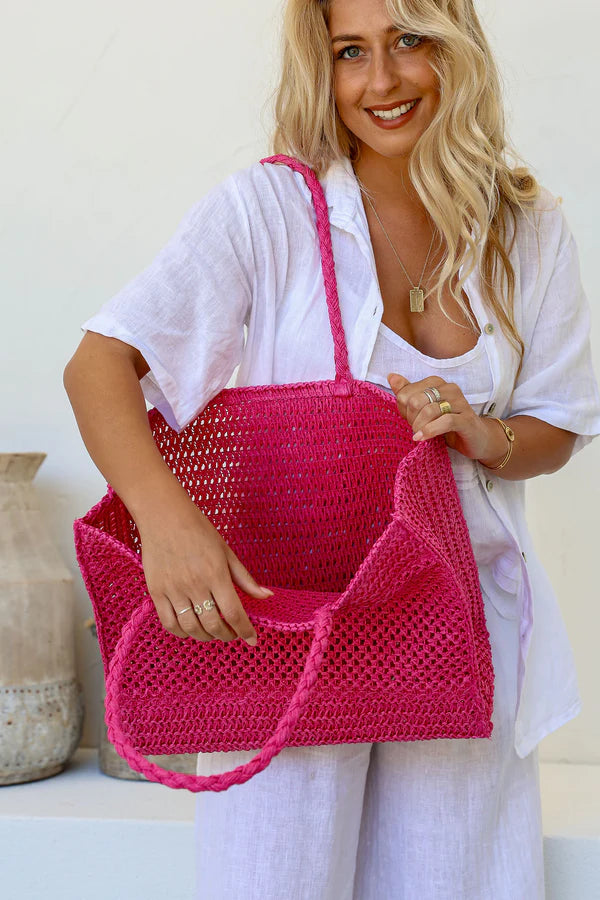 Crochet Bag - Hot pink