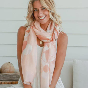 Scarf - Floral Coral