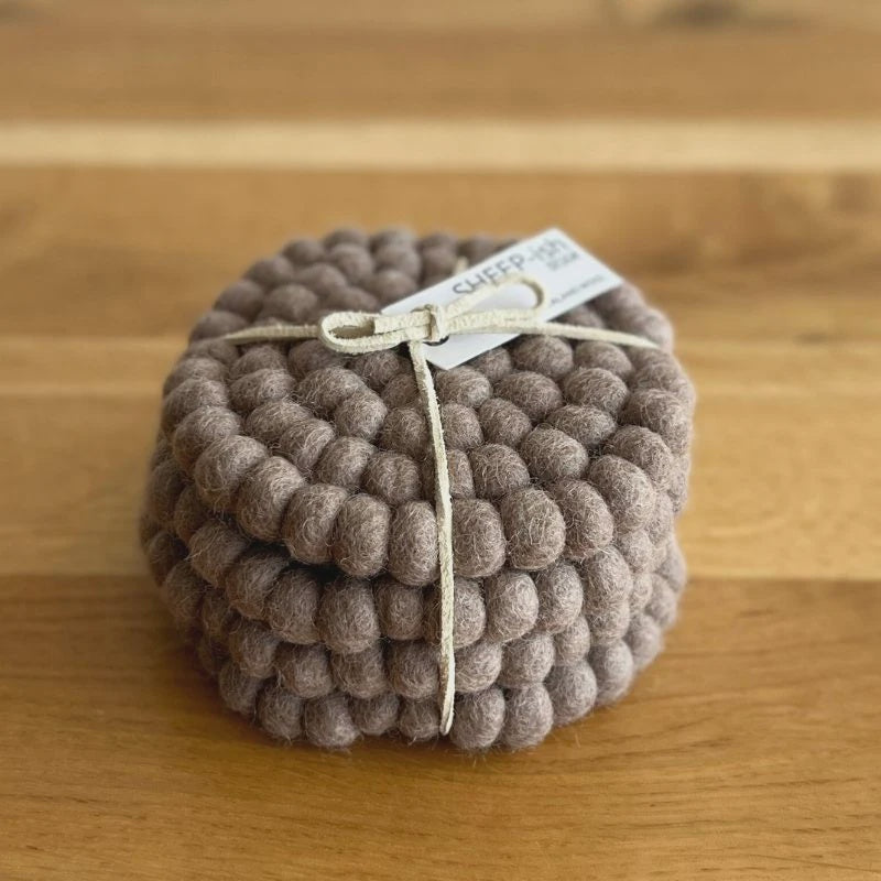 Felt Ball Coasters (Set 4) - Fawn