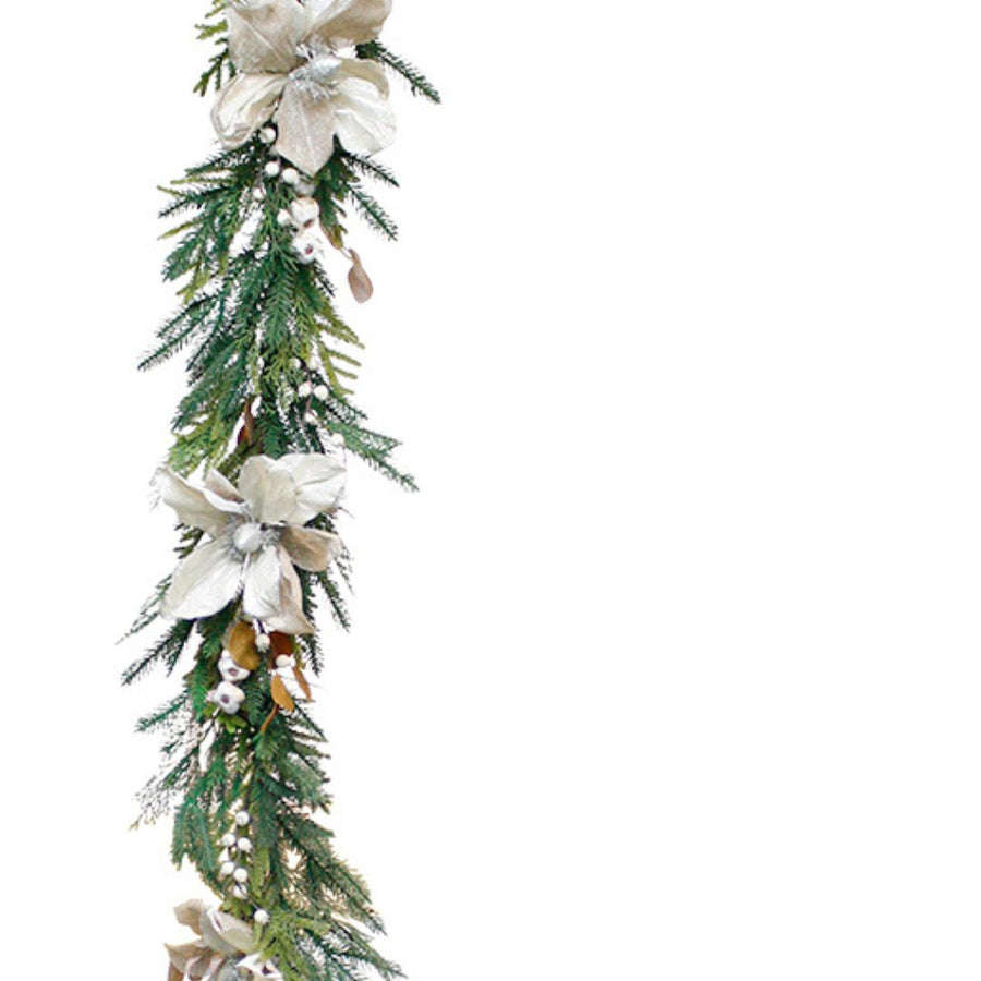 Christmas Magnolia Garland - Champagne