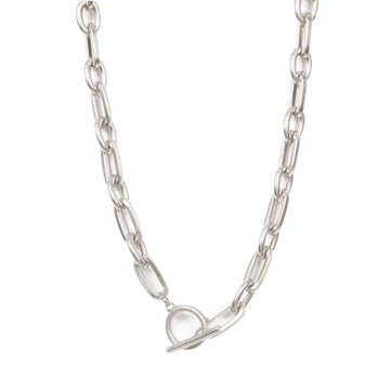 Necklace - Heavy Link Fob Chain | Silver