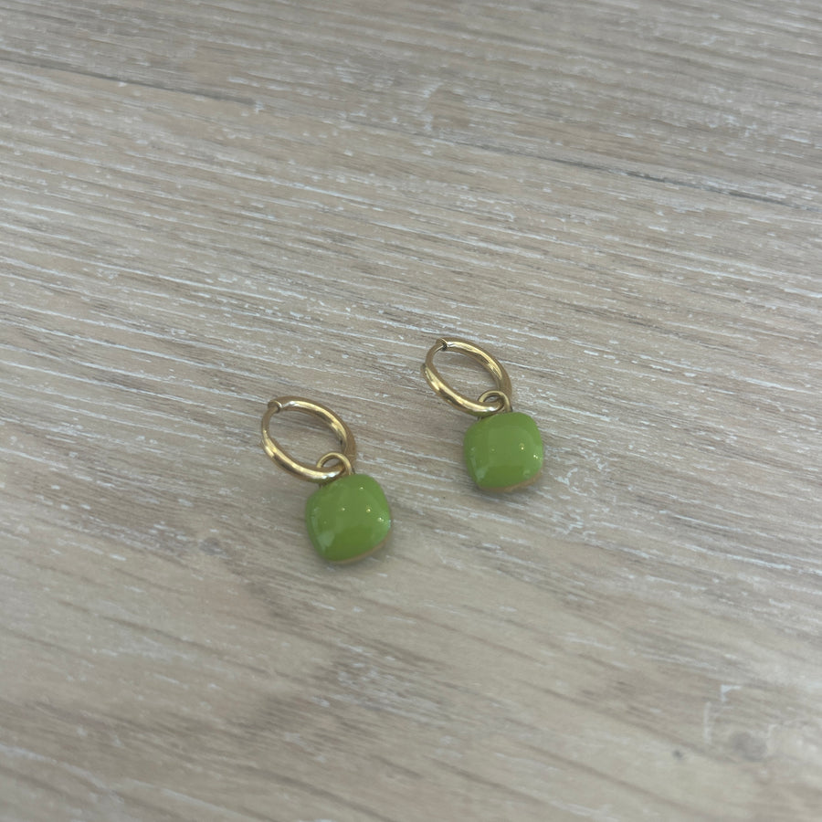 Earrings - Stone Drop | Gold