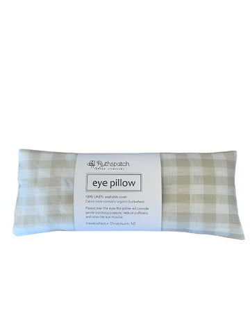 Ruthspatch Linen Eye Pillow - Gingham Bone