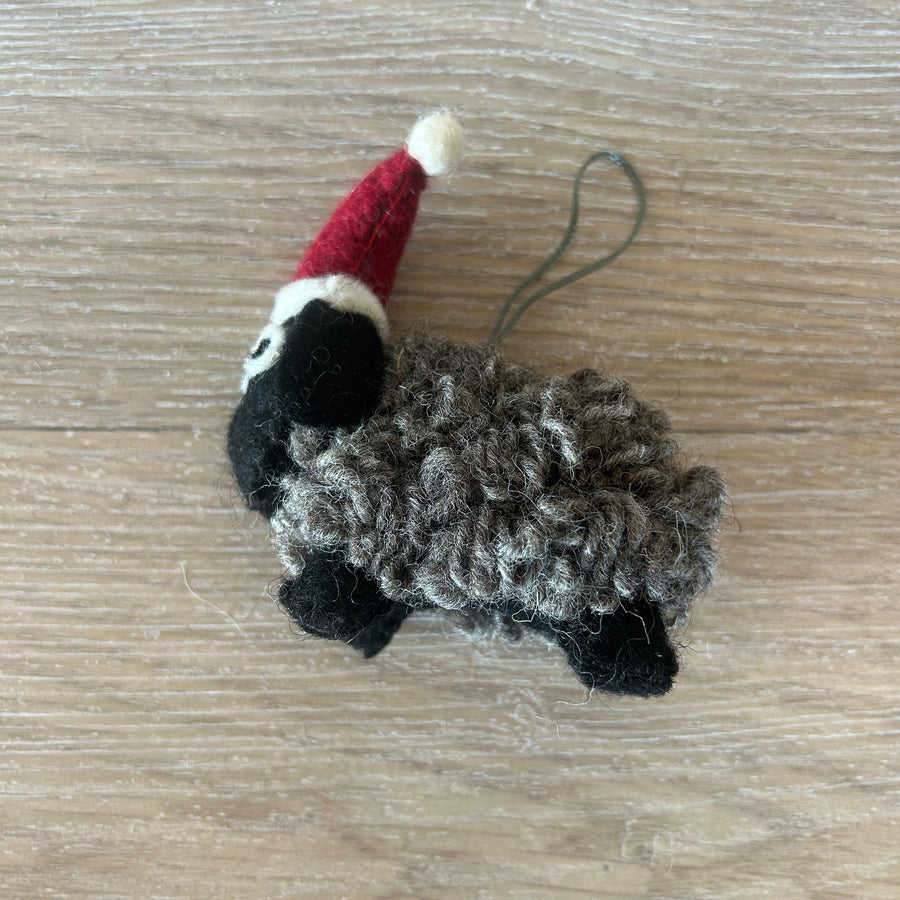 pashom grey felt sheep decoation