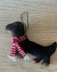 daschund pashom felt decoation