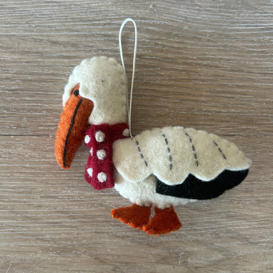 felt pelican decoration