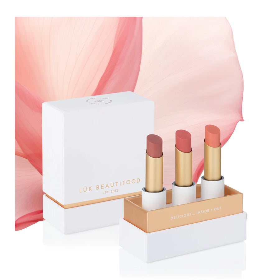 Luk Beautifood Lip Nourish Trio - Perfect Nudes