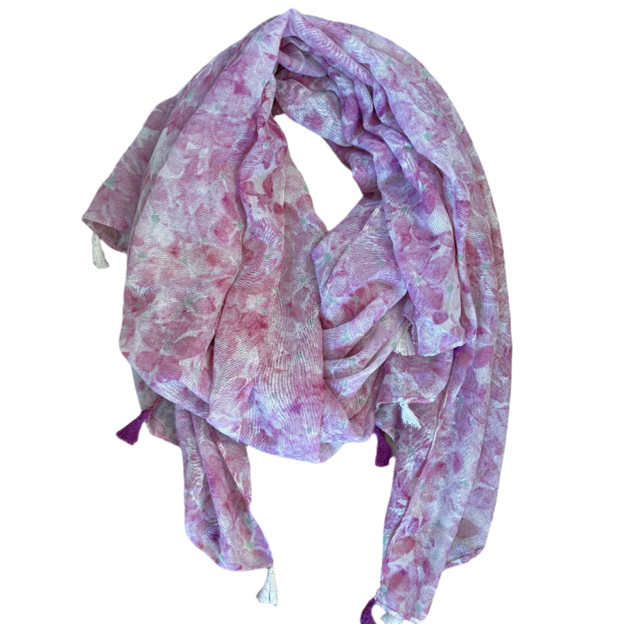 Magenta-Flower Scarf