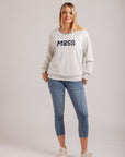 Moss Bee Sweater - Grey Marle