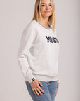 Moss Bee Sweater - Grey Marle