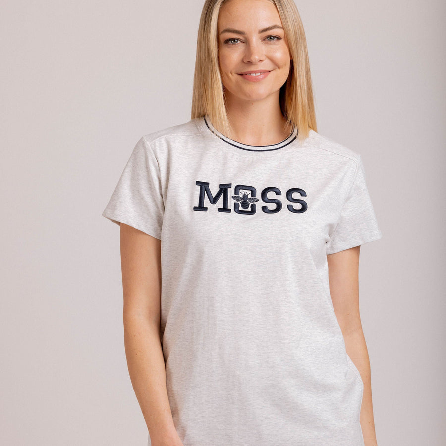 Moss Bee Tee Grey Marle