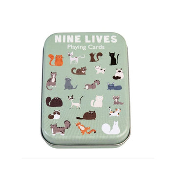 Nine Lives Playing Cards in a Tin