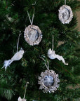 Christmas Decoration - Silver Leaf Oval Frame