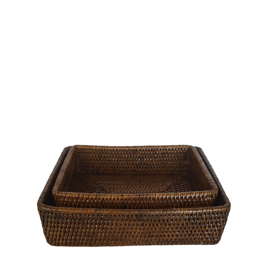 rattan storage baskets