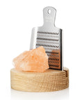 Rivsalt Original - Himalayan Pink Rock Salt, Stainless Steel Grater with Oak Stand