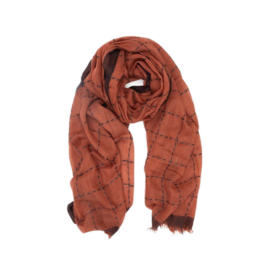 Windowpane Scarf | Nutmeg