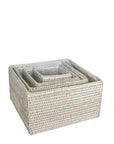 Rattan Boxes - White