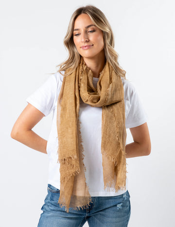 S + G Scarf - Fringe | Tea