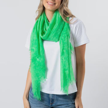 S + G Fringe Scarf - Bright Mint