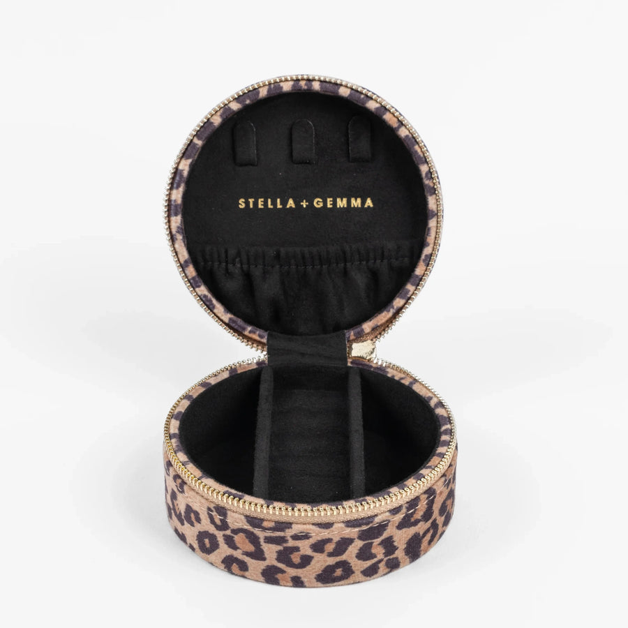 S+G Jewellery Case - Round| Leopard