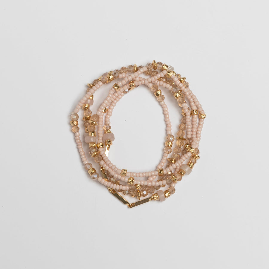 Stella and Gemma Bracelet Set -Rose Quartz