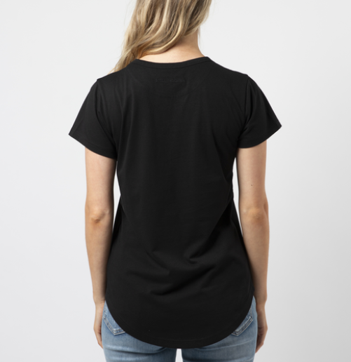 Stella + Gemma  Tee - Leopard Star | Black